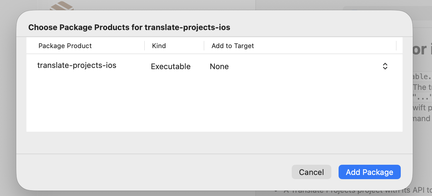 Choose product with the target set to None