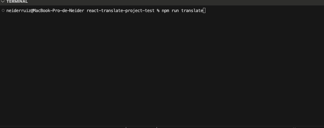 Traducción en la terminal